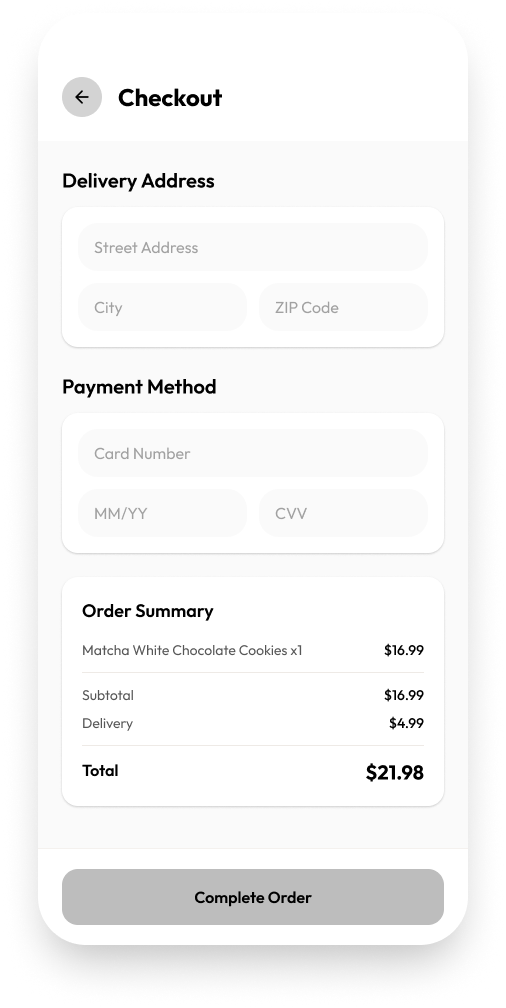 Checkout Page