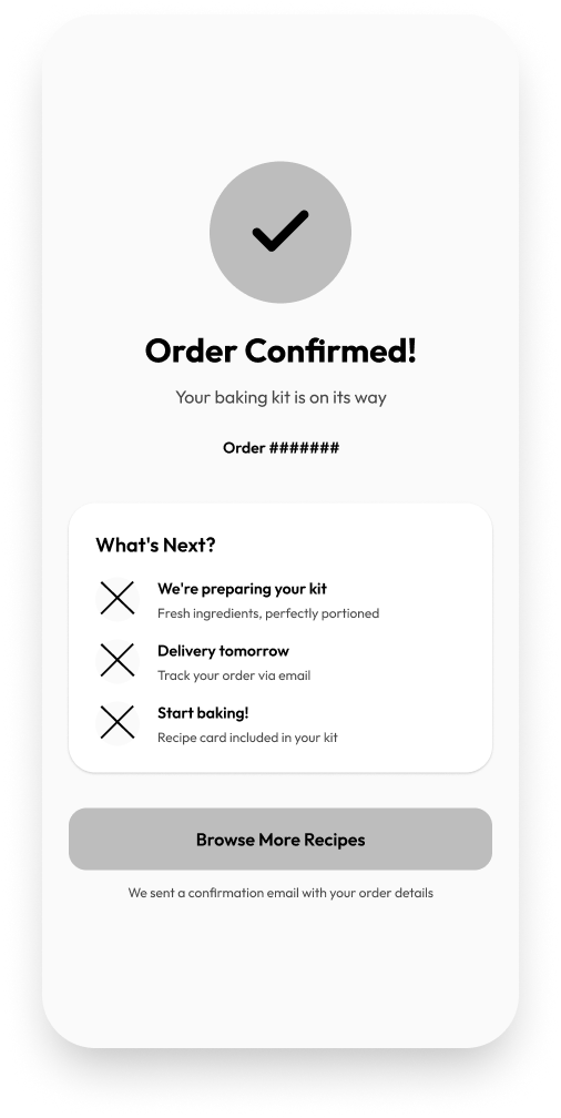 Confirmation Page