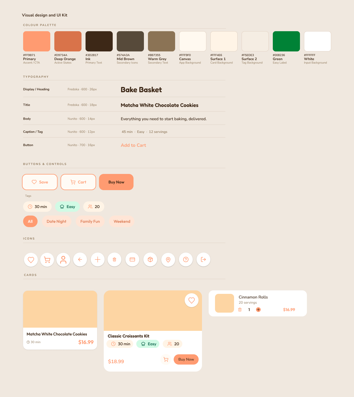 UI kit and visual system
